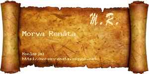 Morva Renáta névjegykártya