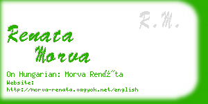 renata morva business card